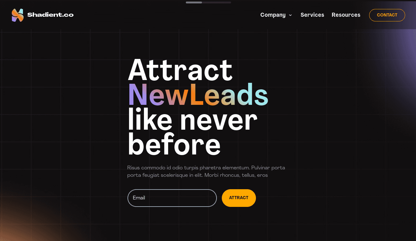 Shadient.co - Agency Landing Page — скриншот 1